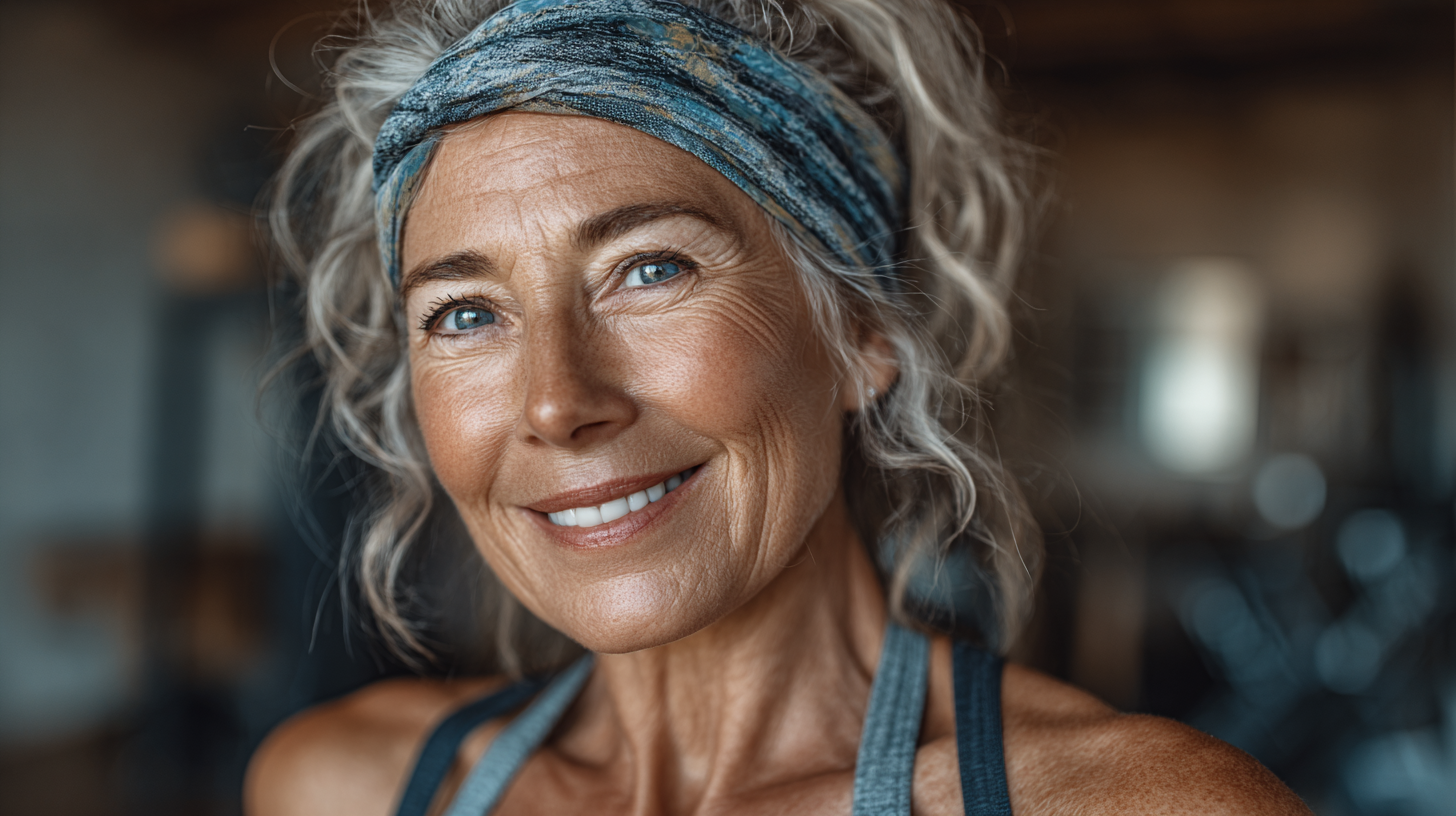 Активні старші люди займаються спортом у парку